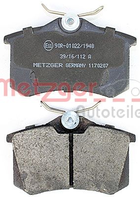 METZGER 1170207 Bremsbelagsatz, Scheibenbremse